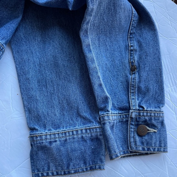 Denim Jean Jacket Cropped Bill Blass Woman’s  Size PETITE Small - Picture 6 of 8